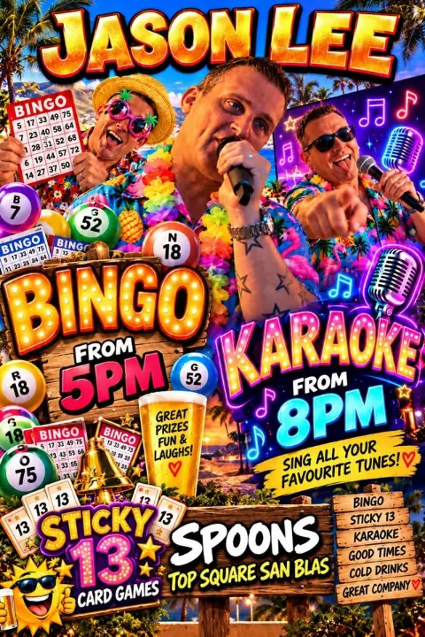 Bingo & Sticky 13 with Jason Lee — The Spoons