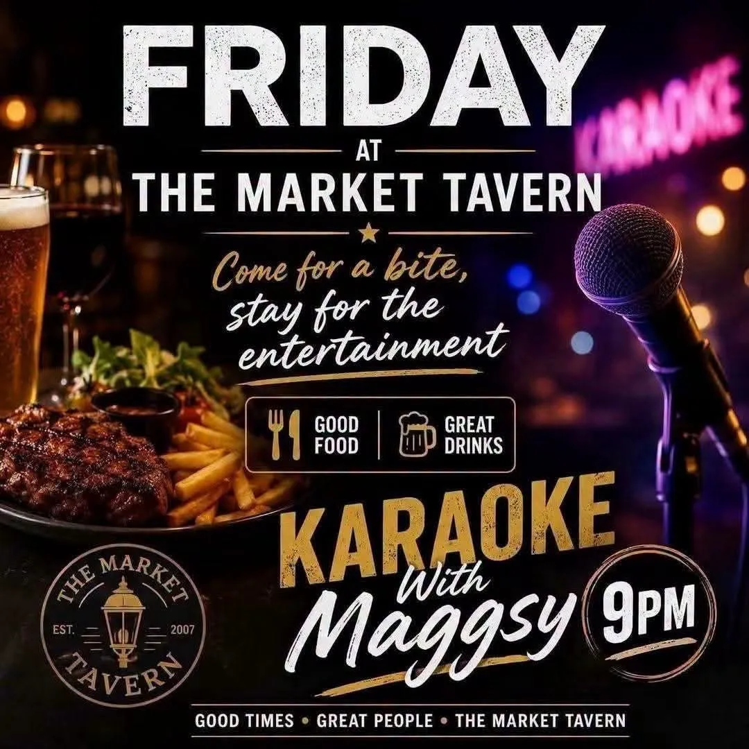 Karaoke with Maggsy im The Market Tavern, Los Cristianos – Veranstaltungsplakat Teneriffa