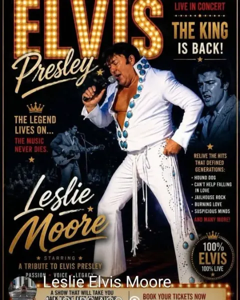 Leslie Elvis Moore al Elvis Bar, Torviscas — locandina evento a Tenerife