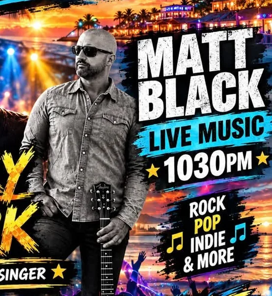 Matt Black à The Garrison Public House, Playa de las Américas – affiche d'événement à Tenerife