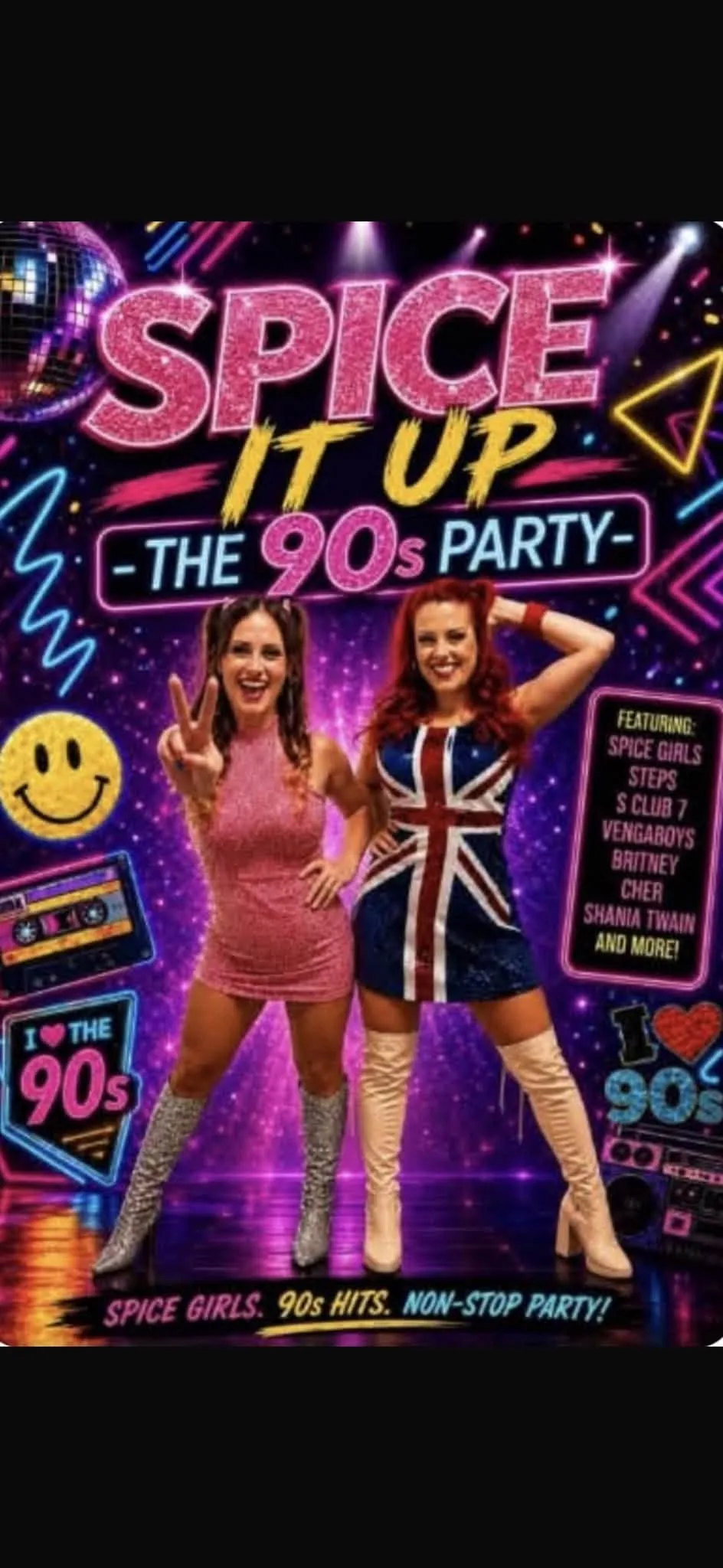 Dancing Queens – 90s Pop Show à Bar Uno, Sunset Bay, Torviscas – affiche d'événement à Tenerife