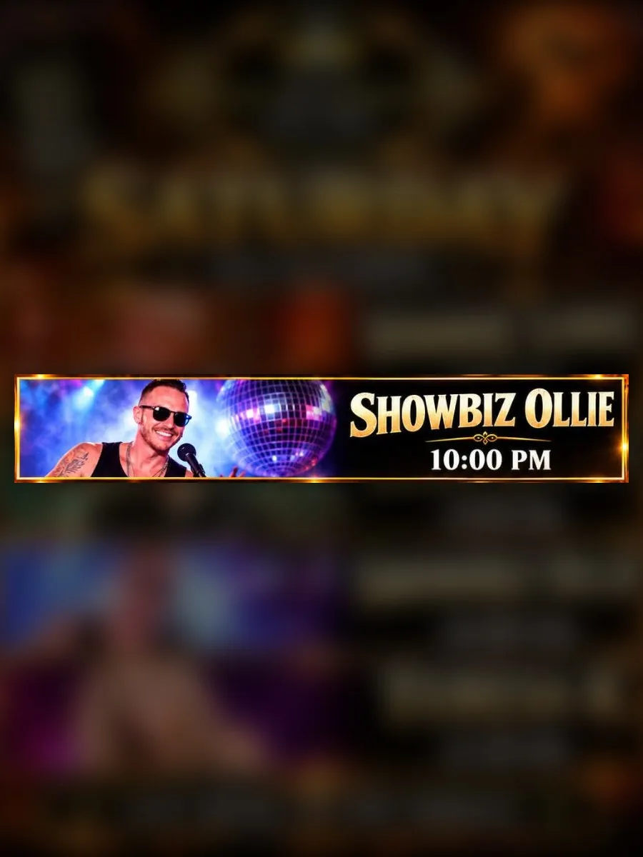 Showbiz Ollie à St Eugen's, San Eugenio – affiche d'événement à Tenerife