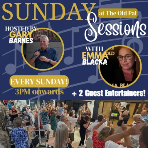 Sunday Sessions im The Old Pal Bar, Costa Adeje – Veranstaltungsplakat Teneriffa