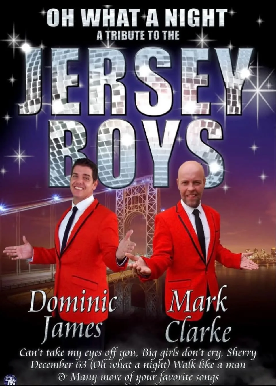 The Jersey Boys Tenerife at Brewers Droop Bar Tenerife, Los Cristianos — Tenerife event poster